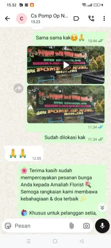 Testimonial Papan Bunga tenjo