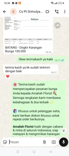 Testimonial Papan Bunga tenjo