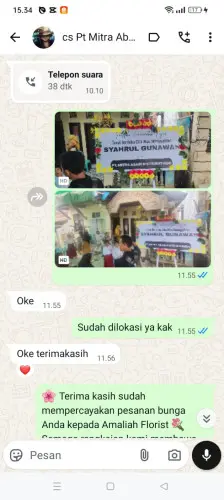 Testimonial Papan Bunga tenjo