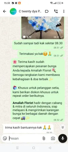 Testimonial Standing Flower tenjo