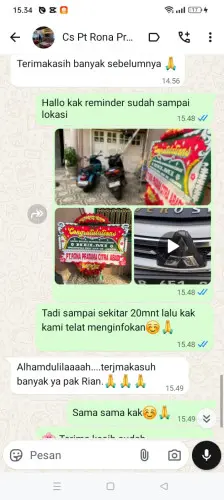 Testimonial Papan Bunga tenjo