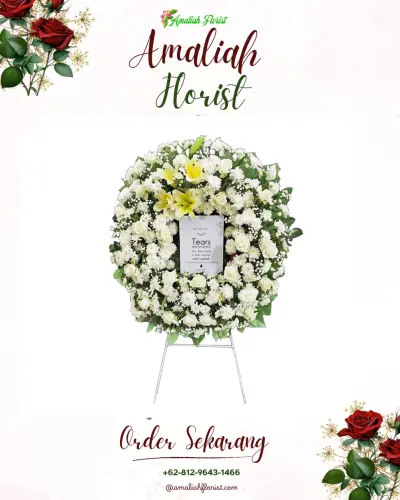 Krans Bunga Duka Cita tenjo